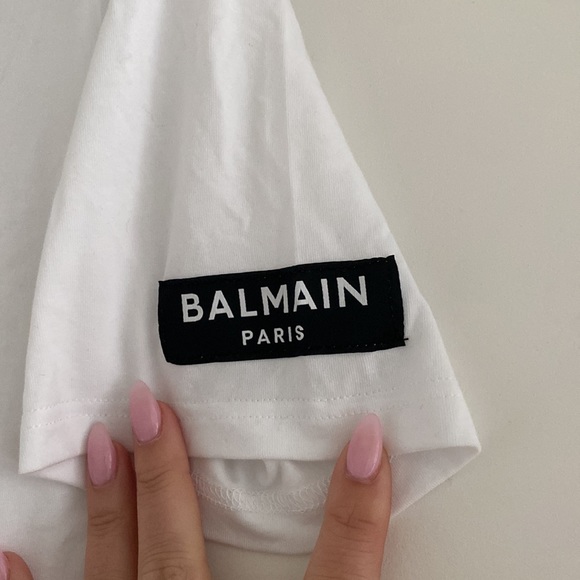Balmain white cotton tshirt - Picture 2 of 3